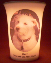 pet memorial candle for Bart