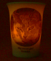 Flickering amber LED battery light Mourninglight™ memorial candle